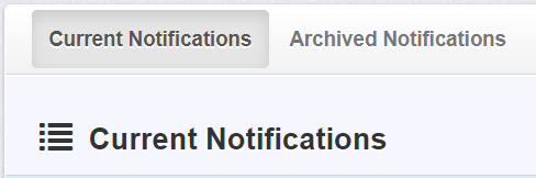 Current Notifications tab